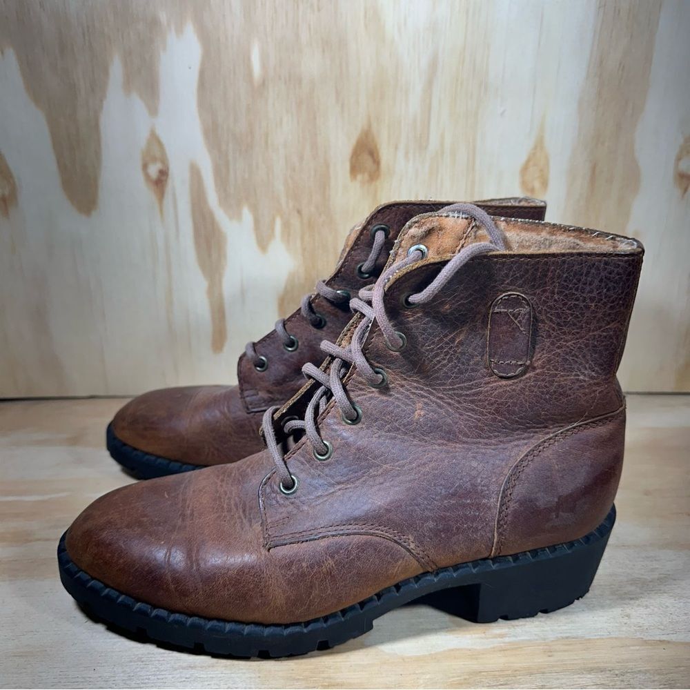 Candies Vintage Brown Leather Boots Women’s Size 7.5